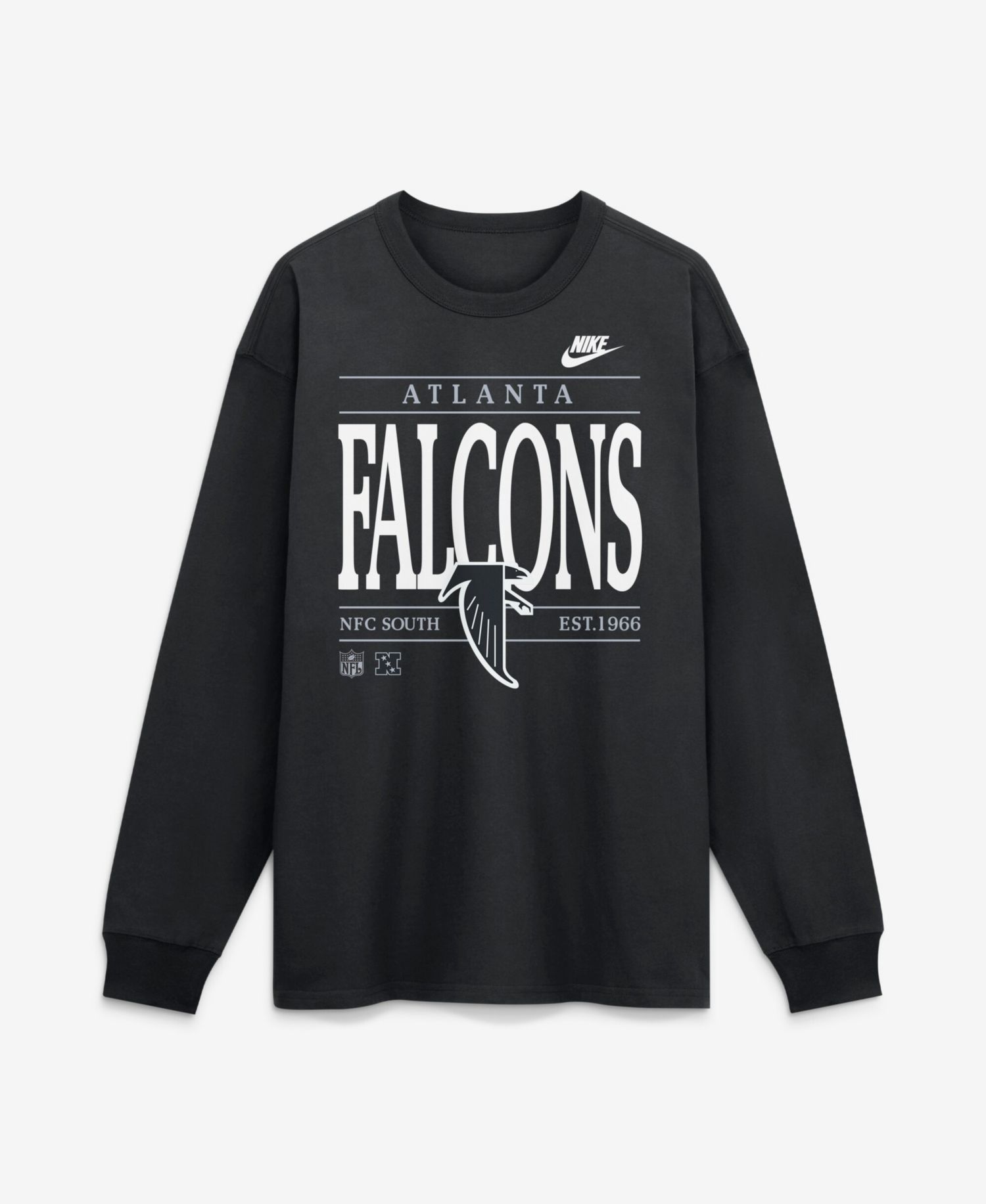 Men's Black Atlanta Falcons Red Zone Long Sleeve Max90 T-Shirt