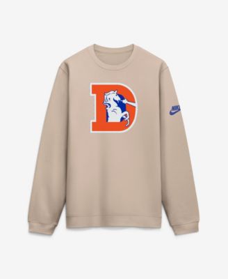 Men's Sand Denver Broncos I-Formation Rewind Club Crew Sweatshirt