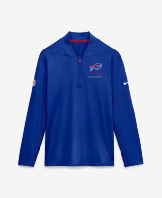 Men's Royal Buffalo Bills Sideline Logo Glory Midweight Dri-FIT Half-Zip Pullover