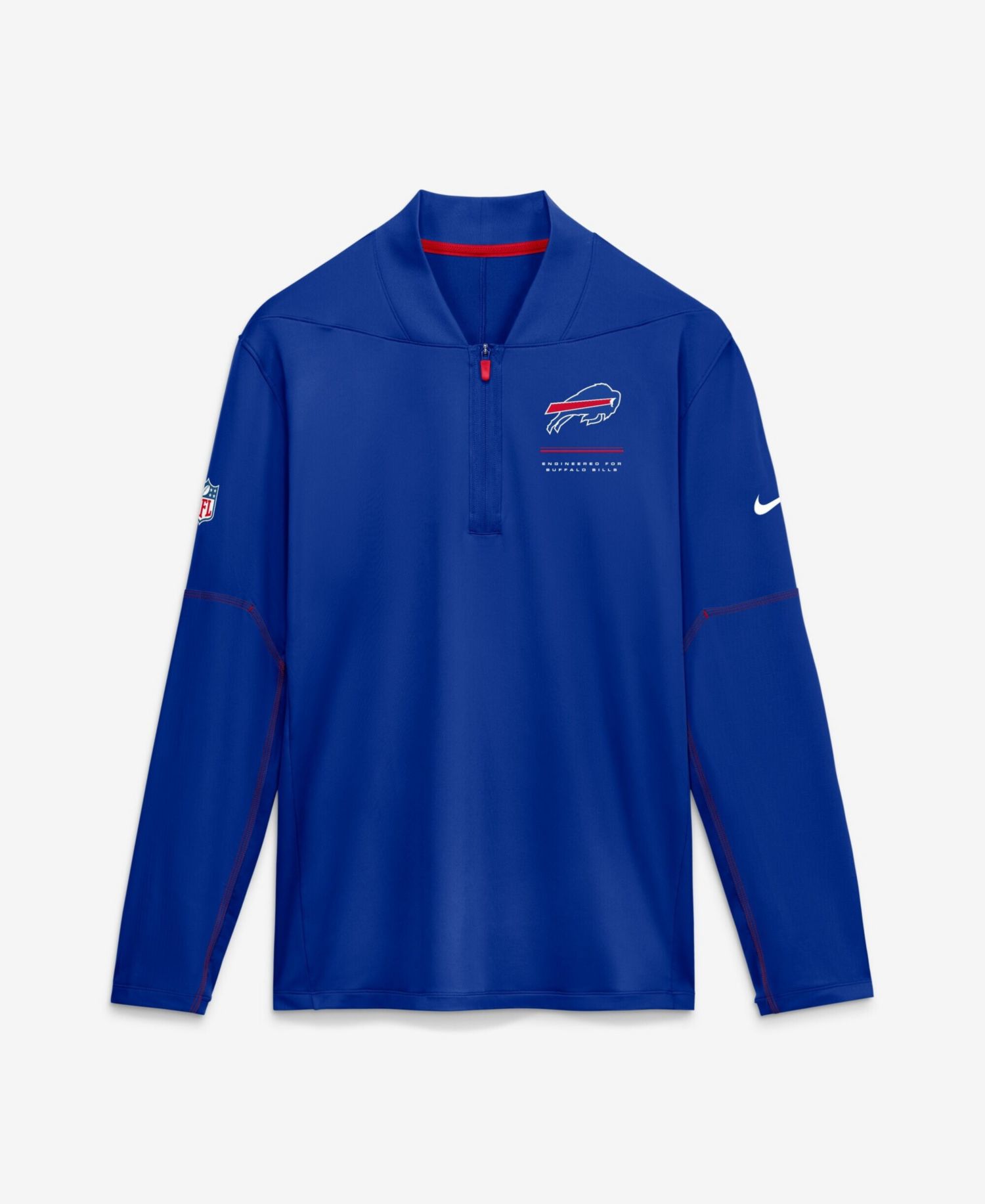 Men's Royal Buffalo Bills Sideline Logo Glory Midweight Dri-FIT Half-Zip Pullover
