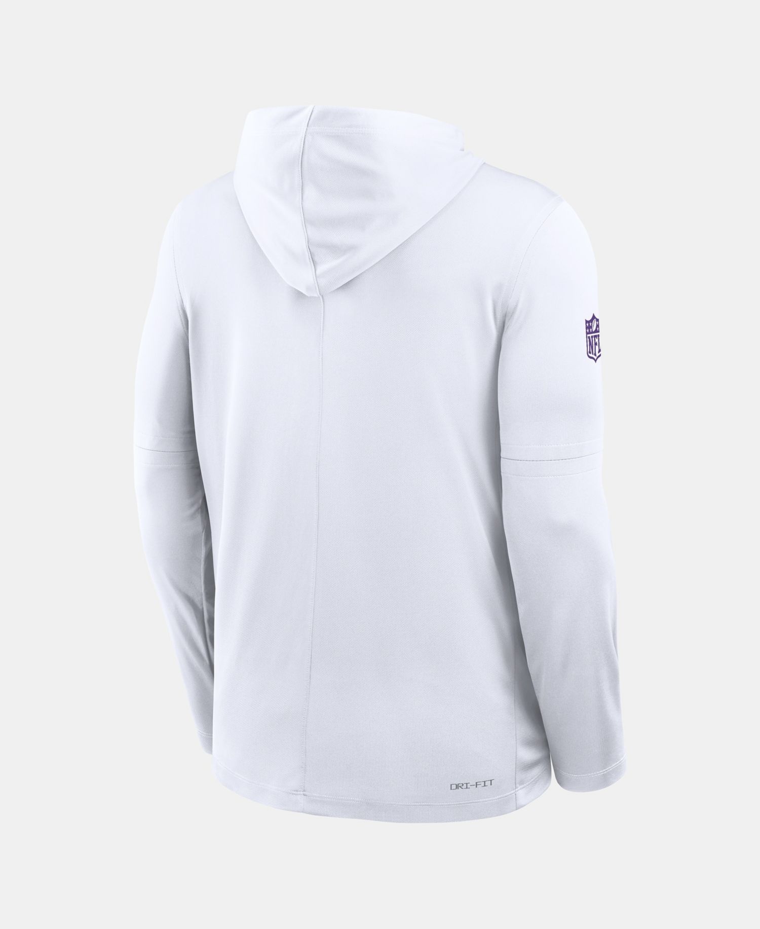 Men's White Minnesota Vikings Sideline Alternate Lightweight Long Sleeve Hooded Dri-FIT T-Shirt