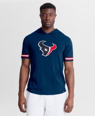 Men's Navy Houston Texans Optimal Play Short Sleeve Hooded T-Shirt