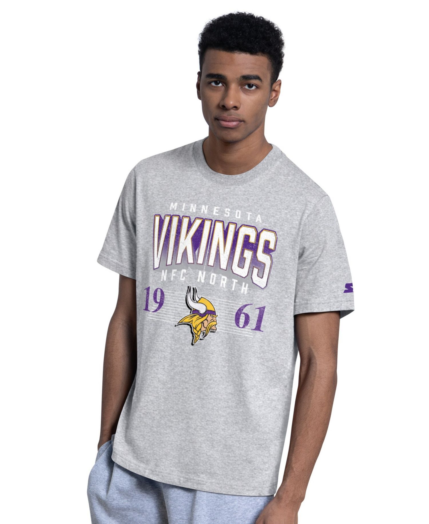 Men's Purple/Gray Minnesota Vikings Two-Pack Logo T-Shirt Set