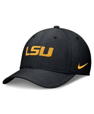 Men's Black LSU Tigers Rise Swoosh Dri-FIT Flex Hat