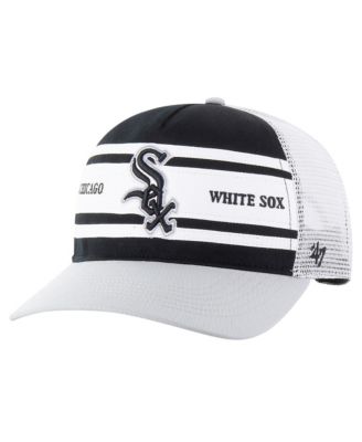 47 Brand Men's Black Chicago White Sox Gridiron Super Stripe Relaxed Trucker Hitch Adjustable Hat