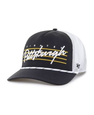 47 Brand Men's Black Pittsburgh Pirates Brrr Downburst Mesh Hitch Adjustable Hat