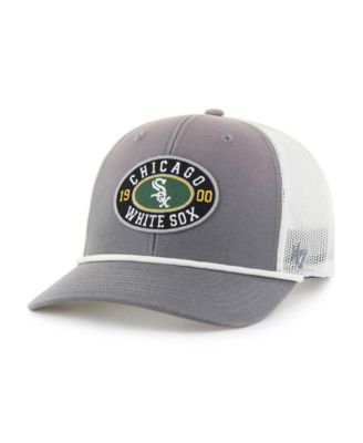 47 Brand Men's Gray/White Chicago White Sox Tide Sweep Rope Trucker Adjustable Hat