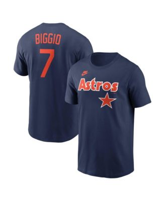 Men's Craig Biggio Navy Houston Astros Cooperstown Collection Name & Number T-Shirt