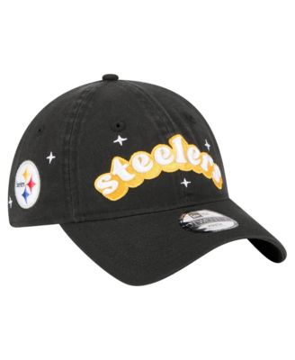 Big Girls Black Pittsburgh Steelers Cheer 9TWENTY Adjustable Hat