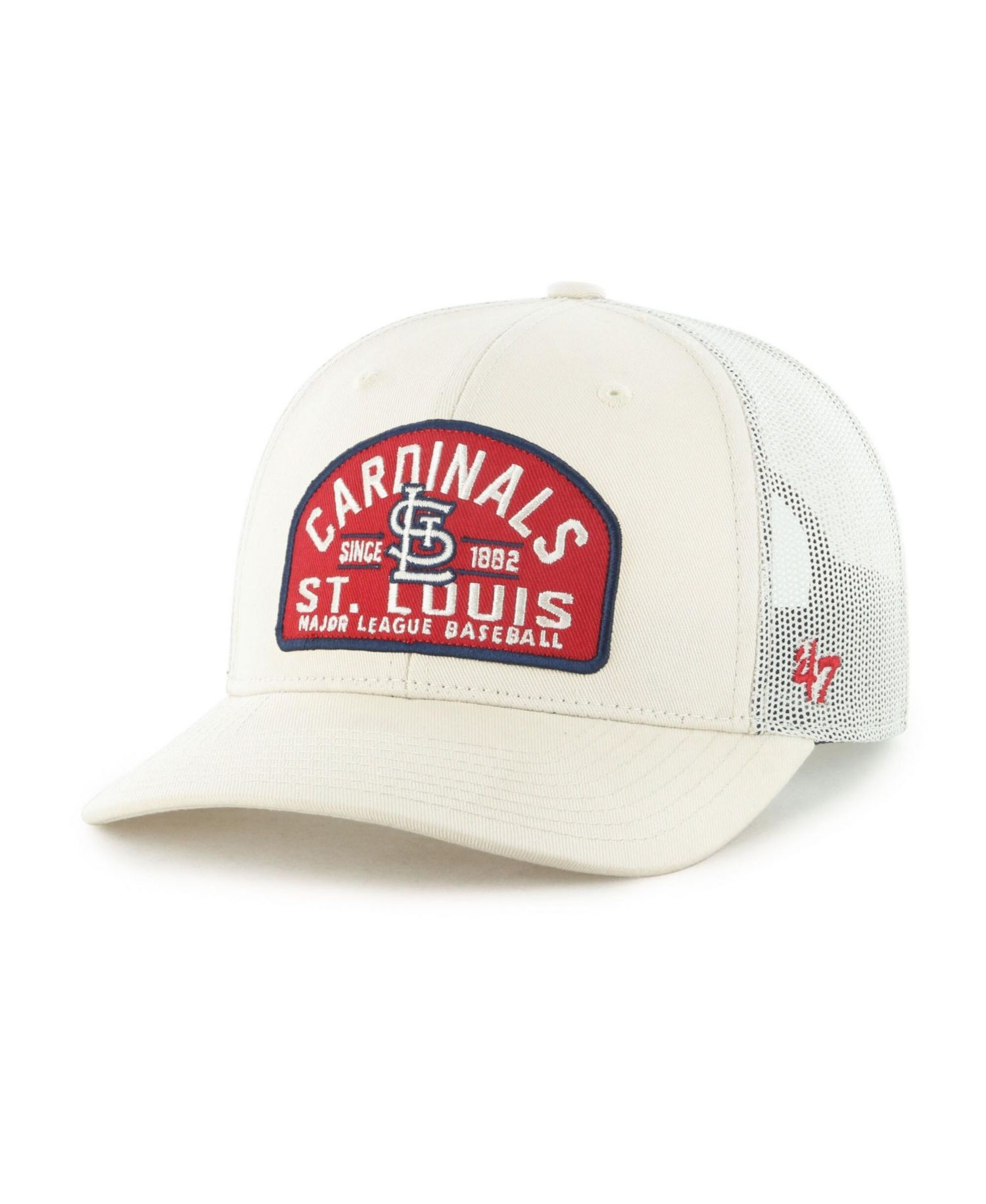 47 Brand Men's Cream St. Louis Cardinals Leland Adjustable Trucker Hat
