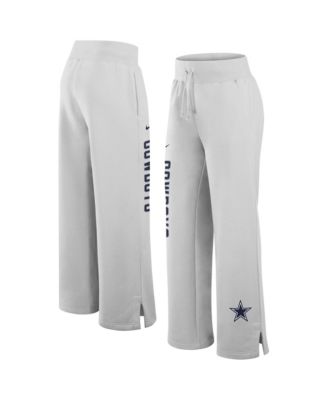 Women's Gray Dallas Cowboys Primetime Phoenix Fleece Wide-Leg Sweatpants