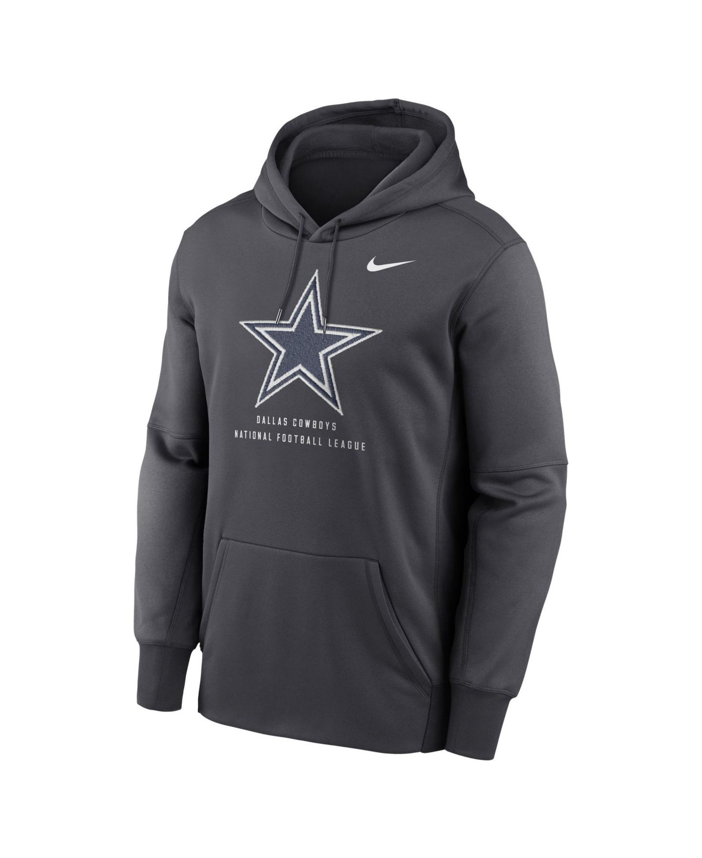 Мужское худи Nike Gray Dallas Cowboys Toss Sweep Therma-FIT — фото 2