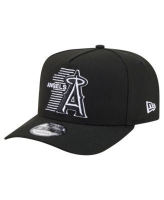 Men's Black Los Angeles Angels Motion A-Frame 9FIFTY Snapback Hat