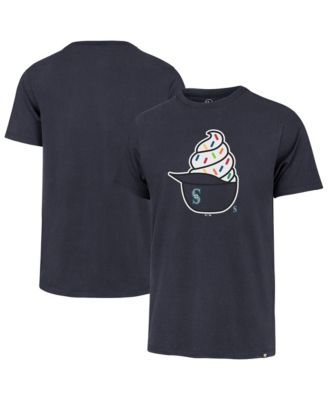 47 Brand Men's Navy Seattle Mariners Ice Cream Helmet Franklin T-Shirt