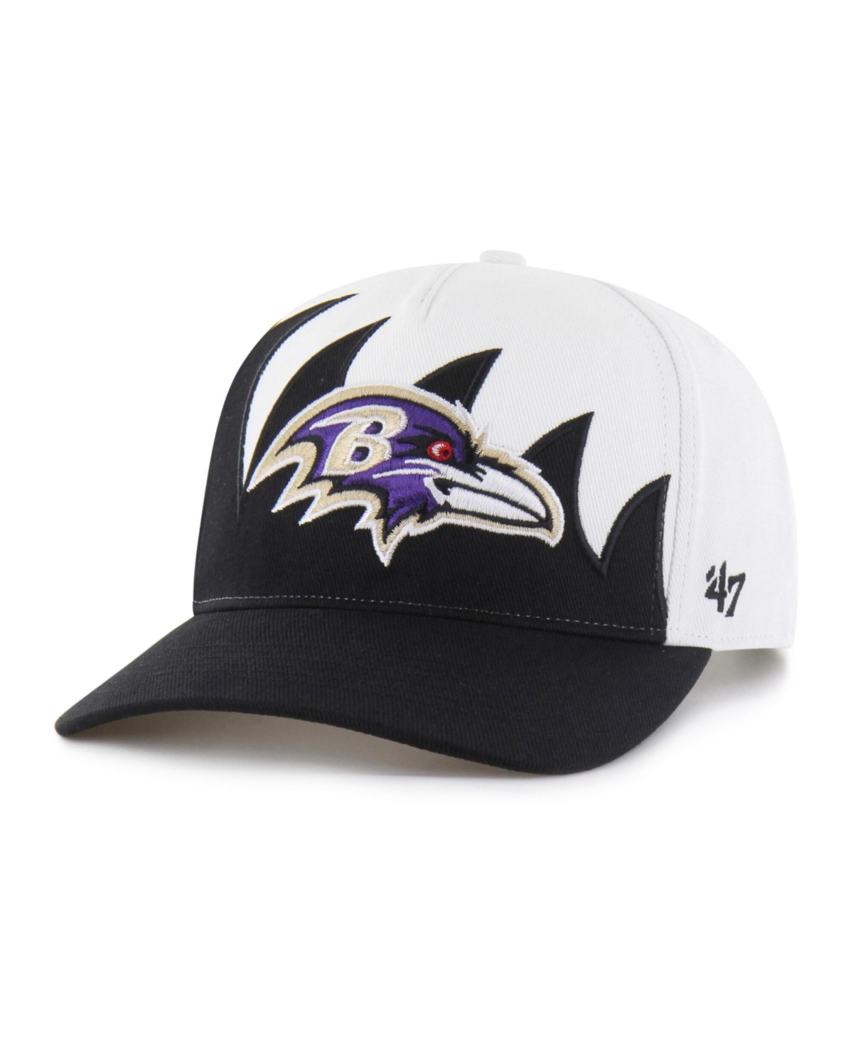 47 Brand Men's White Baltimore Ravens Jagged Hitch Adjustable Hat - White