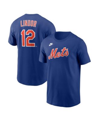 Men's Francisco Lindor&nbsp;Royal New York Mets Cooperstown Collection Name Number T-Shirt