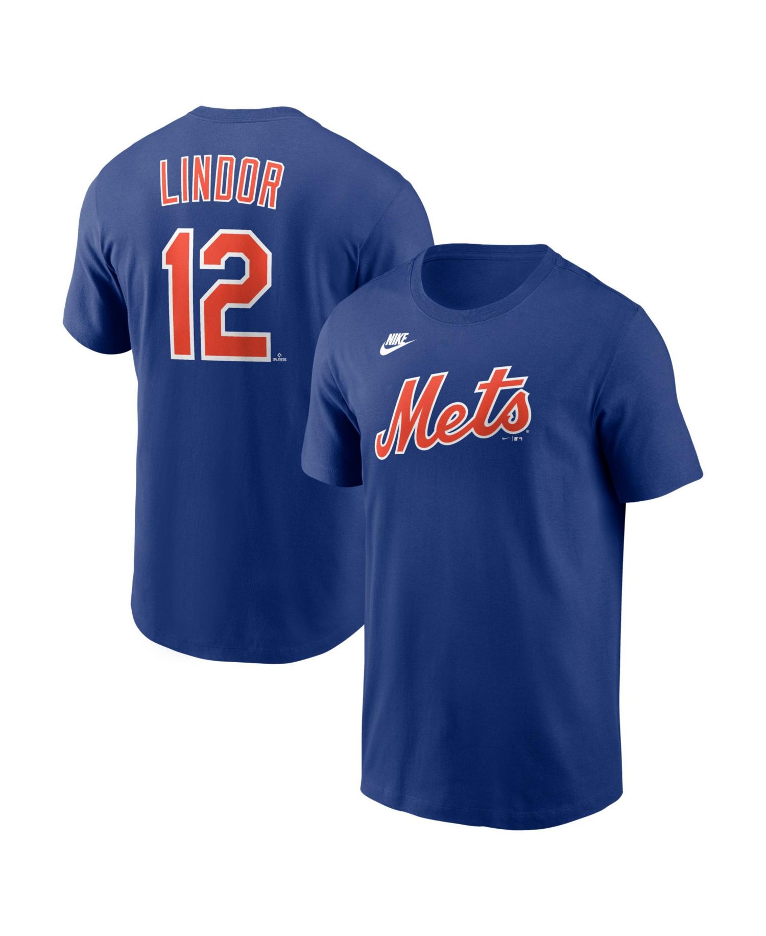 Men's Francisco Lindor Royal New York Mets Cooperstown Collection Name & Number T-Shirt