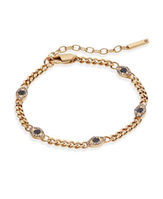 Evil Eye Curb Chain Inline Bracelet