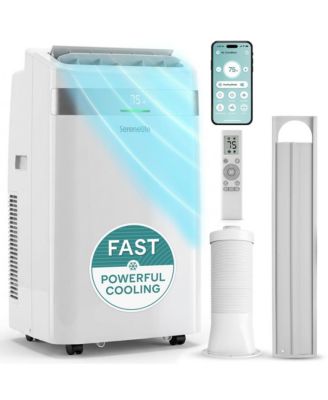 12,000 BTU Portable Air Conditioner with Wi-Fi, Dehumidifier and Fan, Window Kit Included