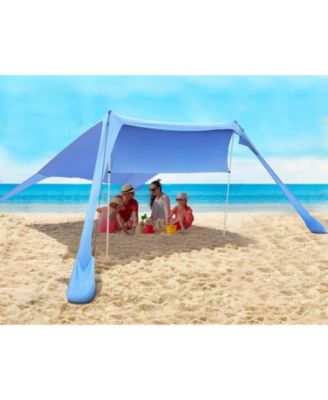 Beach Tent Sun Shelter Portable Shade Sandbags Camping Fishing Picnic