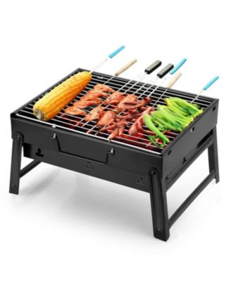 Stainless Steel Foldable Portable Charcoal BBQ Grill For Outdoor Camping Picnic