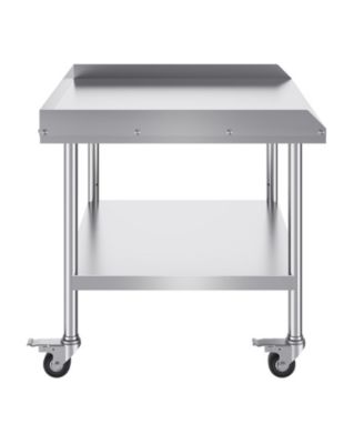 Stainless Steel Kitchen Work Table on Locking Casters