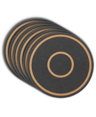 Phoenix Jute and Polypropylene Placemats Set of 6 - Durable Table Mats