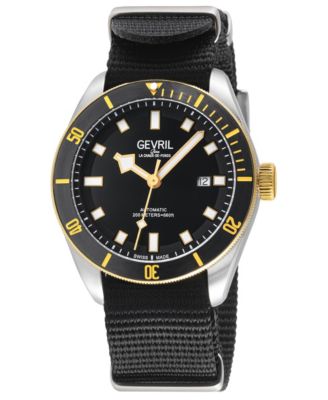 Men's Swiss Made Yorkville Swiss Automatic Nylon Strap Watch