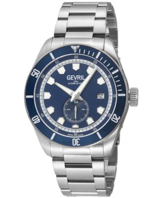 Men's Swiss Made Yorkville Swiss Automatic Silver Stainless Steel Bracelet Watch