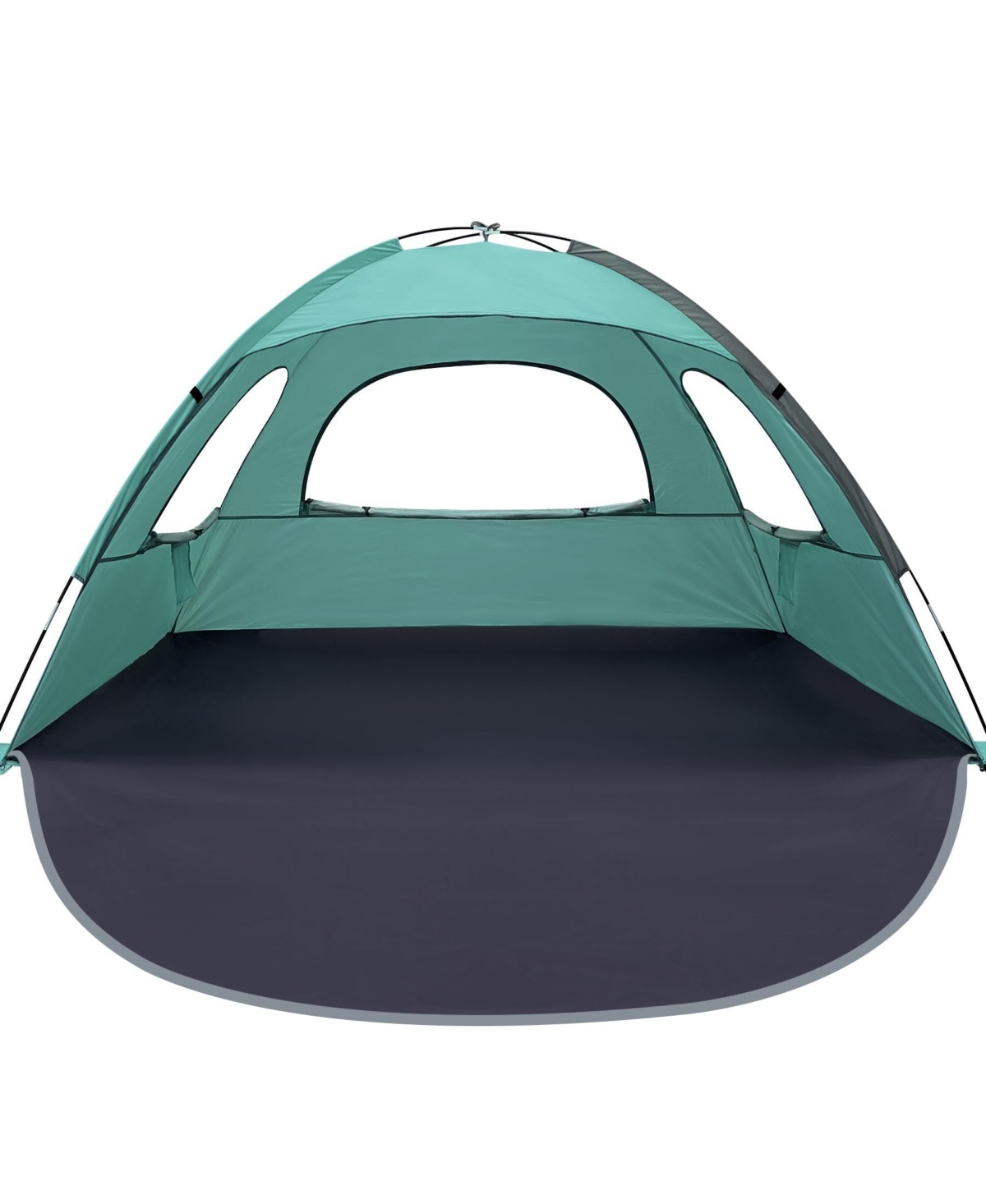 Aofar Beach Tent Sun Shade Shelter Extendable Floor Mesh Windows - Beach glass 3 person