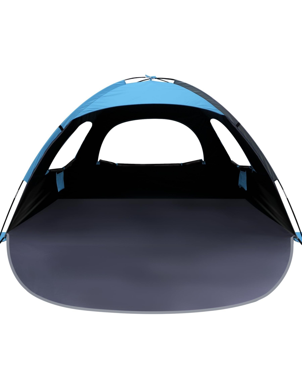 Aofar Beach Tent Sun Shade Shelter Extendable Floor Mesh Windows - Blackout shelter-blue 3 person