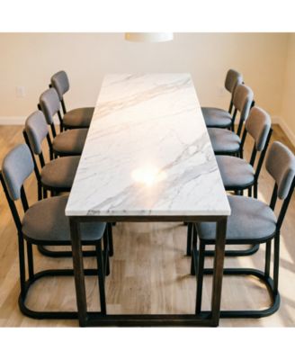 Set of 8  Counter Height Bar Stools, Curved Back with Metal Frame, Upholstered Tall Barstools for Kitchen