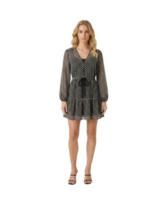 Women's Polka Dot Embroidered Lace Dress
