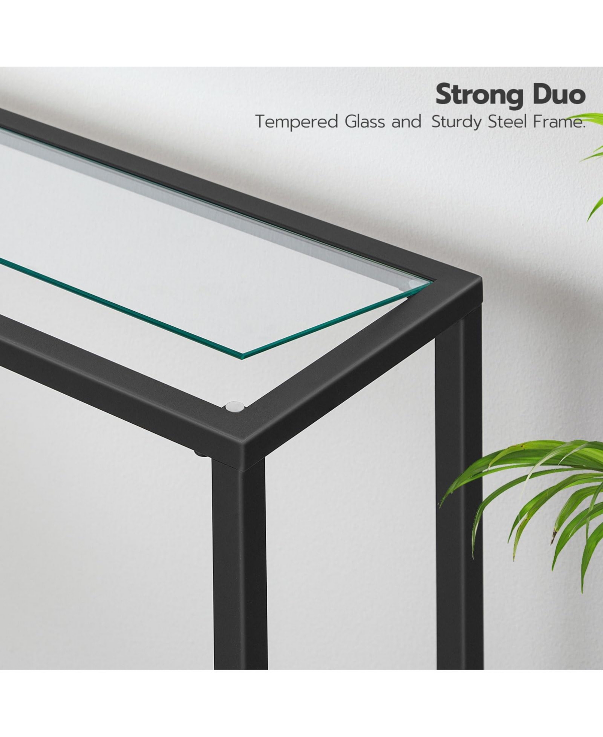 Slickblue 39.4-Inch Entryway Console Table with Durable Metal Frame