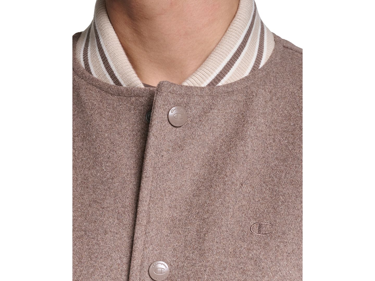 Мужская куртка Champion Wool Blend Varsity, цвет: Коричневый / Хаки — фото 6