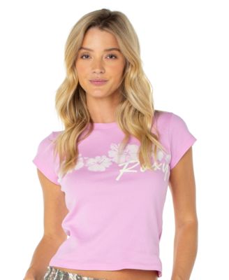 Women's Floating Hibiscus 90s Baby Tee