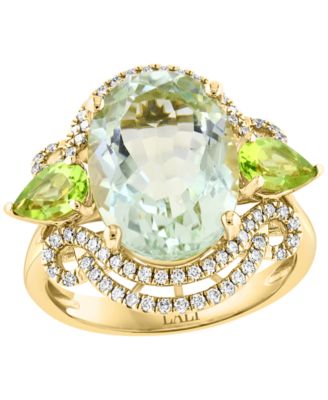Green Amethyst (5.44 ct. t.w.) & Peridot (0.97 ct. t.w.) Ring in 14k Yellow Gold