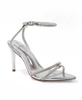 Women's Hellene Rhinestone Metal-Tone Heel Stiletto Sandals