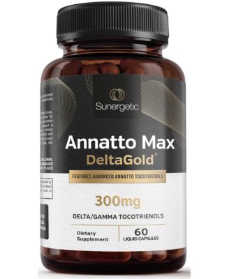 Annatto Tocotrienol Supplement with DeltaGold, Vitamin E 300 Milligram, 60 Liquid Capsules