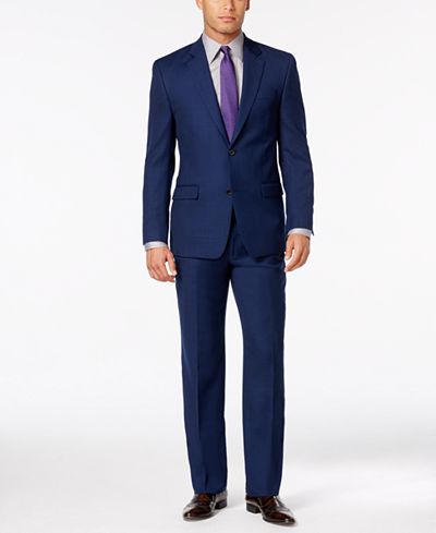 Shaquille O'Neal Collection New Blue Big and Tall Classic-Fit Suit Separates