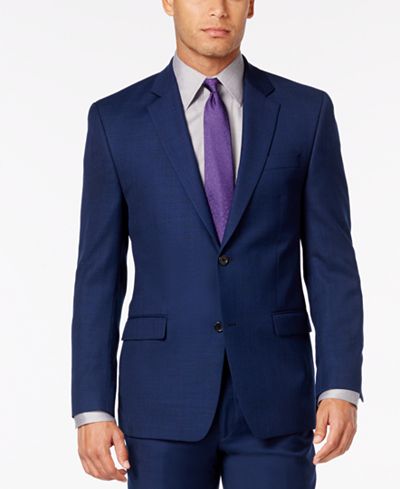 Shaquille O'Neal Collection Men's New Blue Big and Tall Classic-Fit Jacket