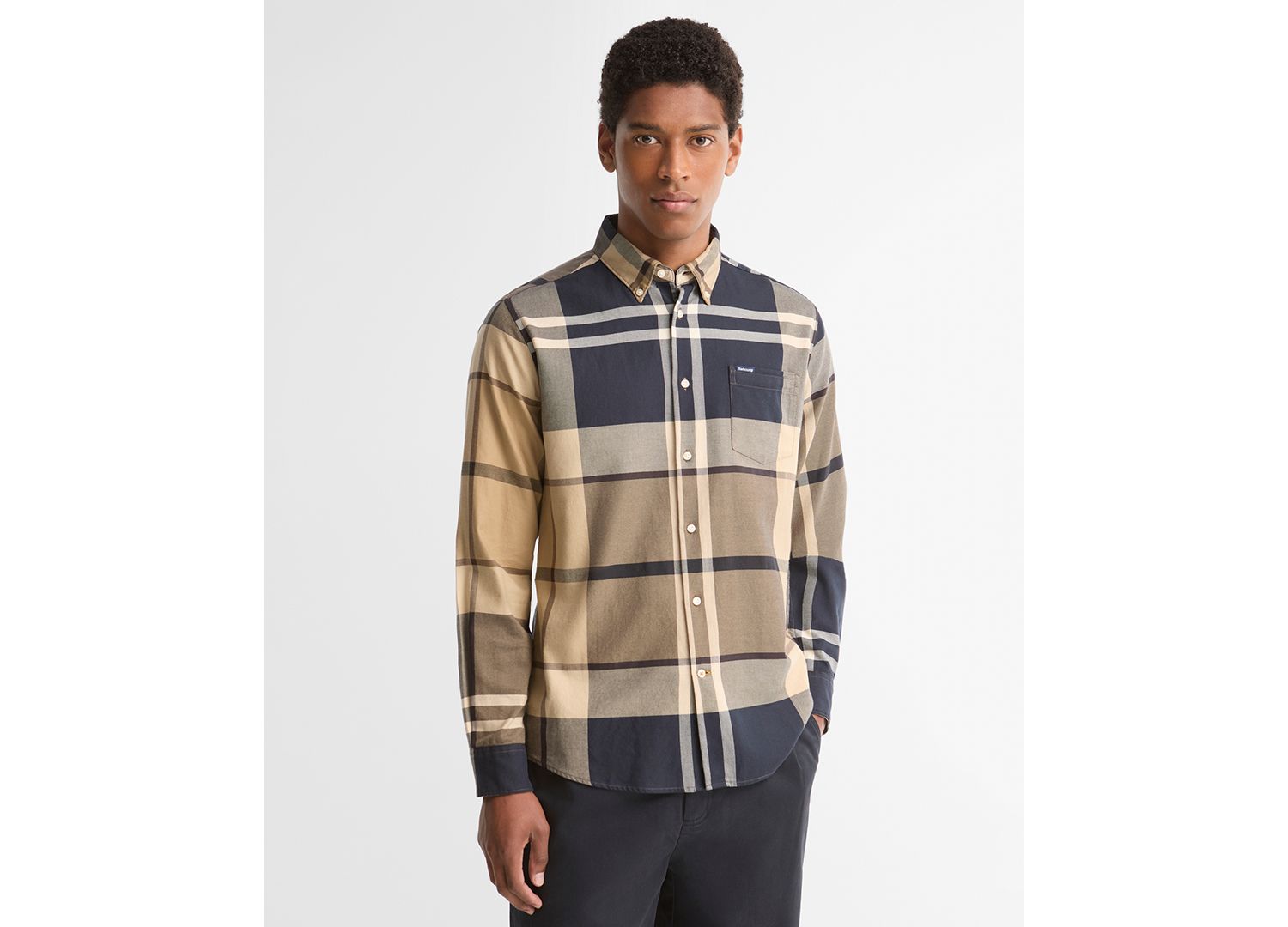 Men's Dunoon Tailored-Fit Tartan Twill Shirt
