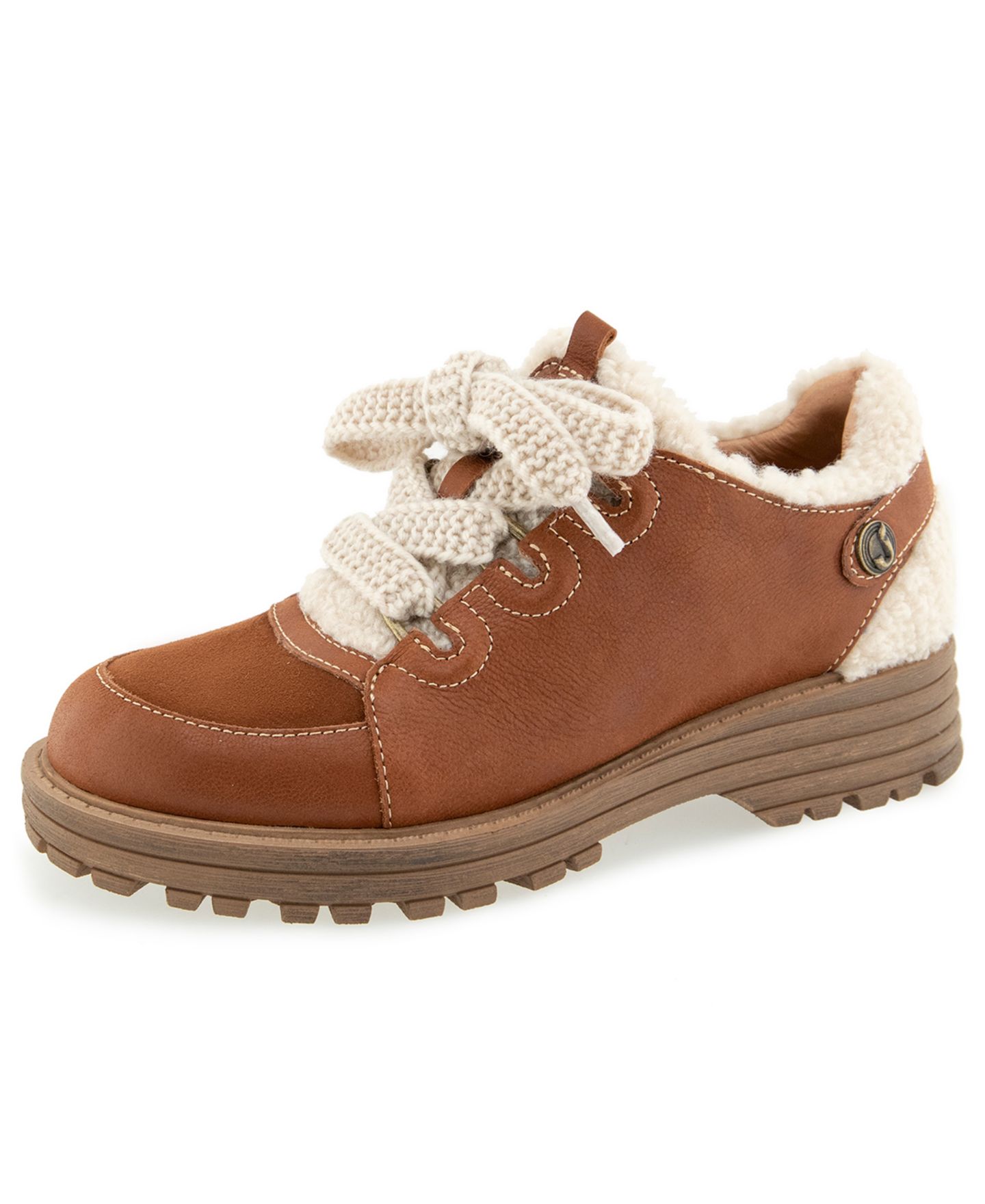 Обувь Jambu Women's Lace-Up Round Toe Shoes, цвет: Коньячный — фото 7