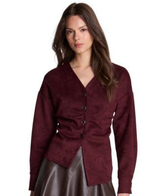 Women's Asymmetrical-Hem Pleated Shirt 