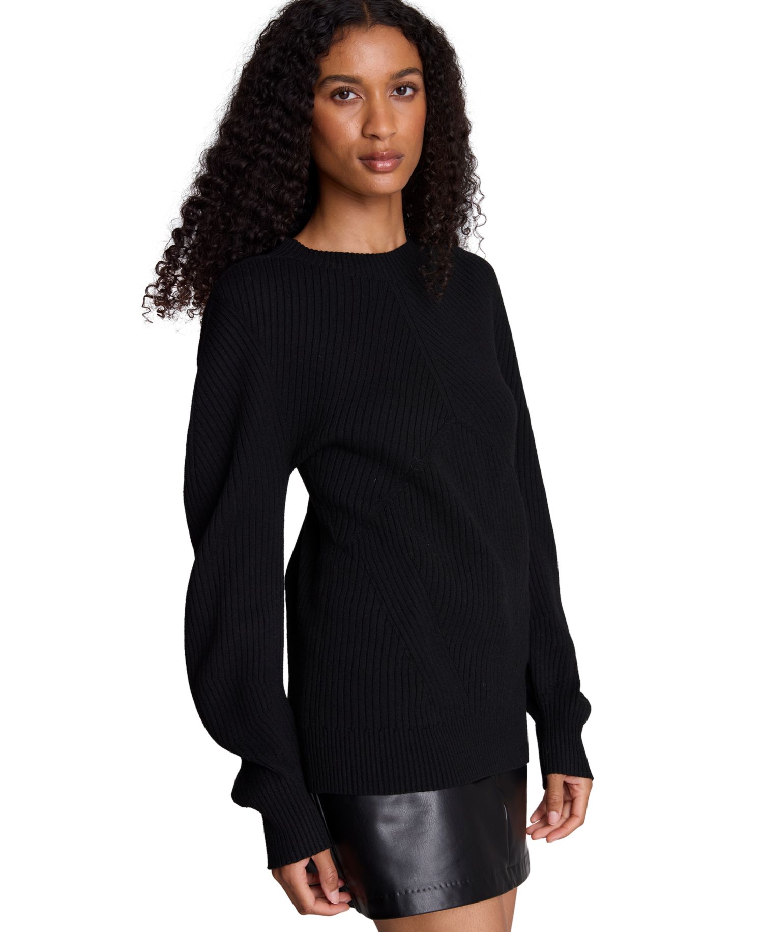 Women's Traveling Rib Seamless Mock Neck Pullover