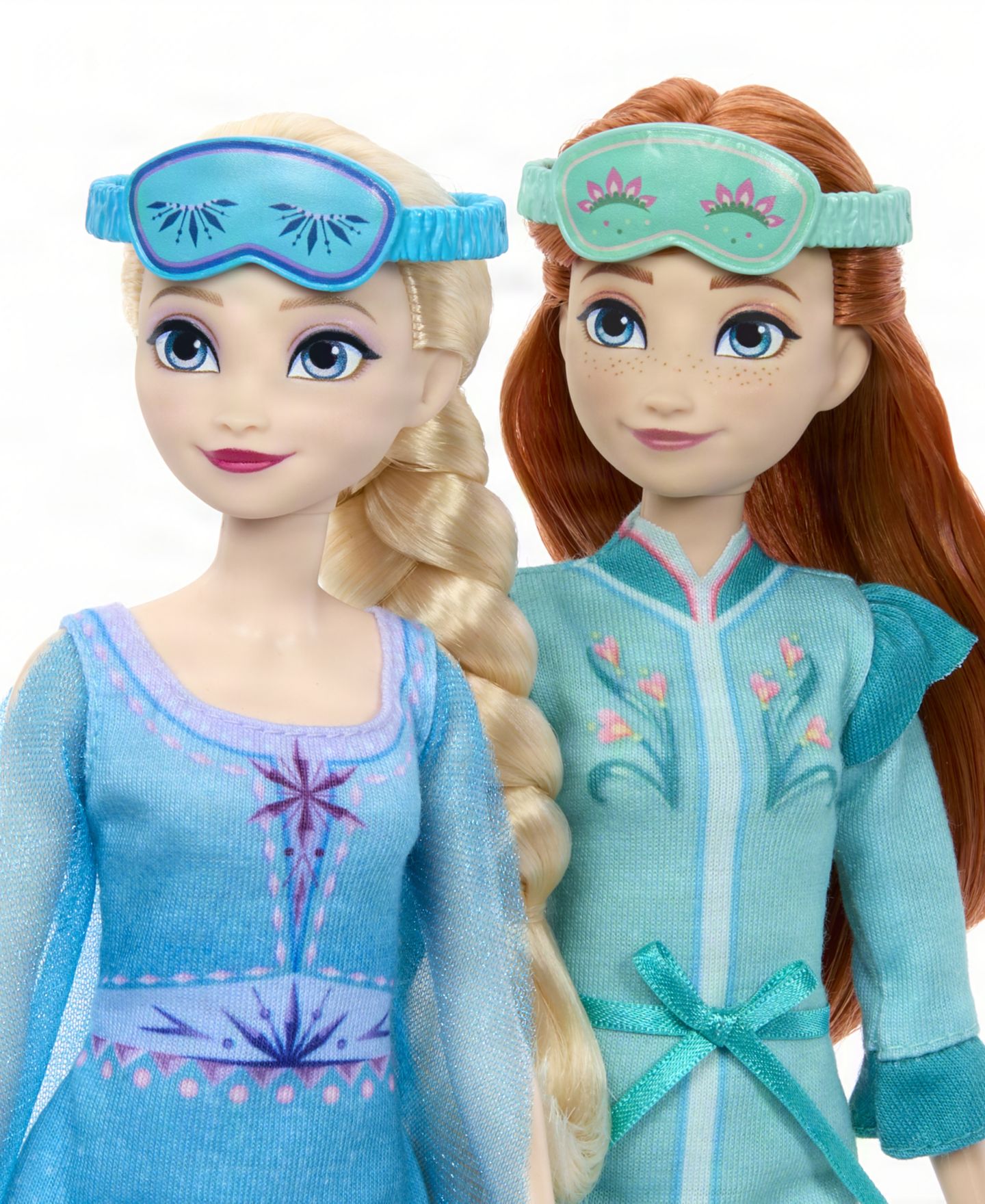 Детские куклы Disney Princess Frozen Slumber Sister Set with Anna, Elsa, and Olaf Posable Fashion Dolls with 14 Accessories, Ages 3+ — фото 4