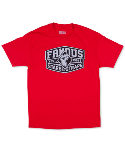 Famous Stars and Straps Men's Knock Out Graphic-Print Logo T-Shirt
