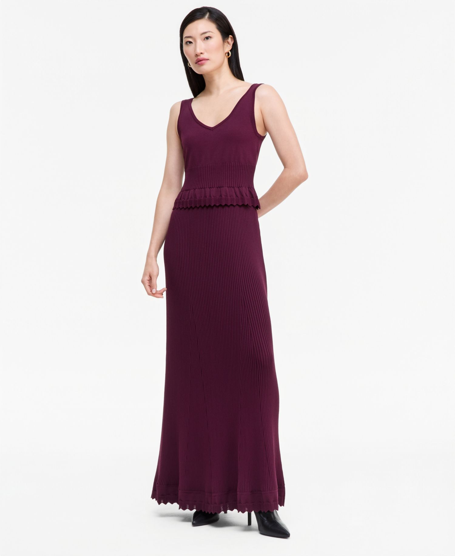 Women's High-Waisted Pleated Midi Skirt
