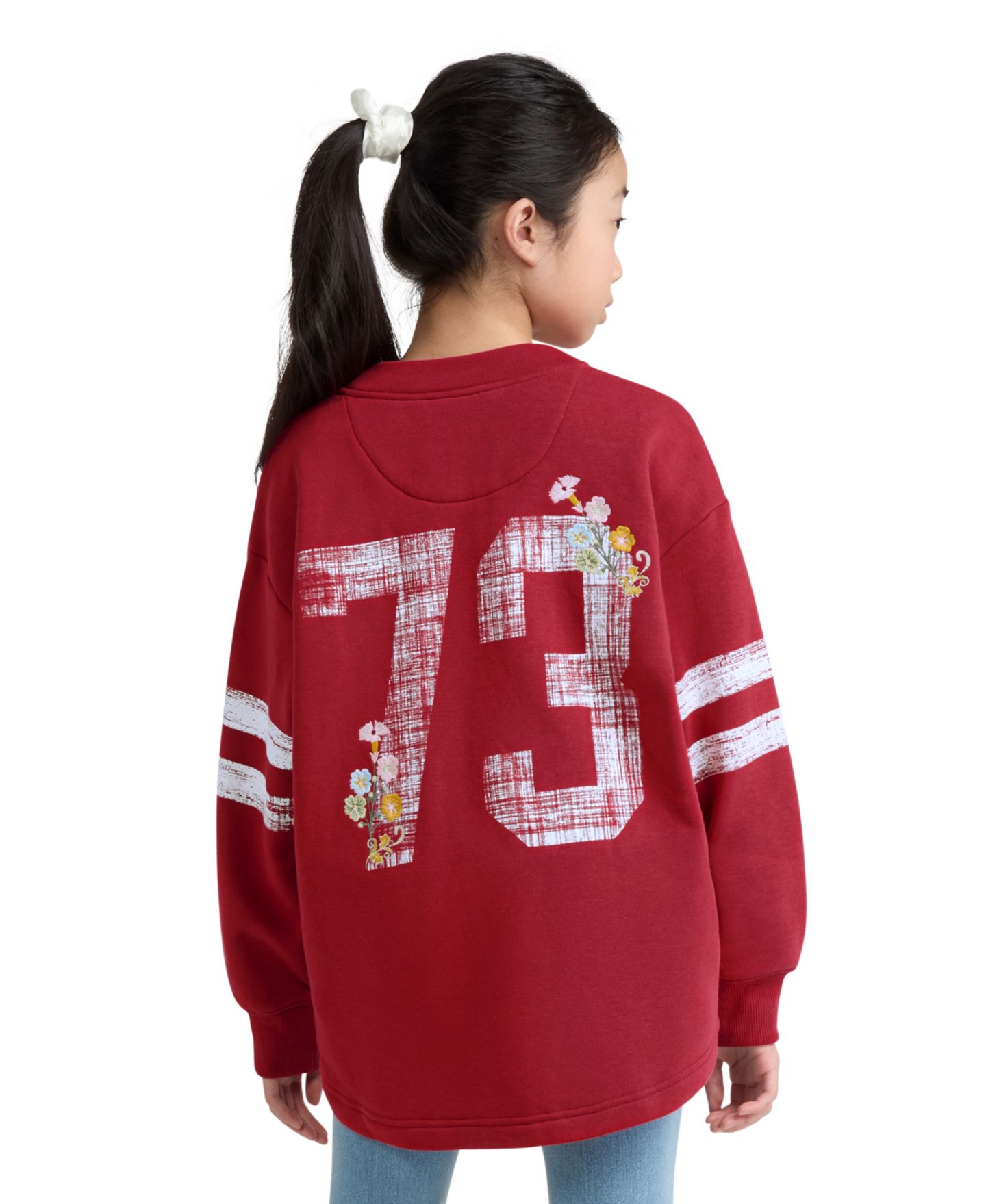 Кардиган Levi's Varsity Fleece Cardigan для девочек, цвет: Глубокий бордово-красный — фото 4