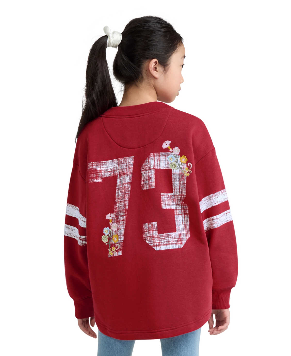 Levi's Girls' 7-16 V-Neck Varsity Fleece Cardigan Sweater